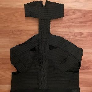 Black Topshop body-con cocktail dress